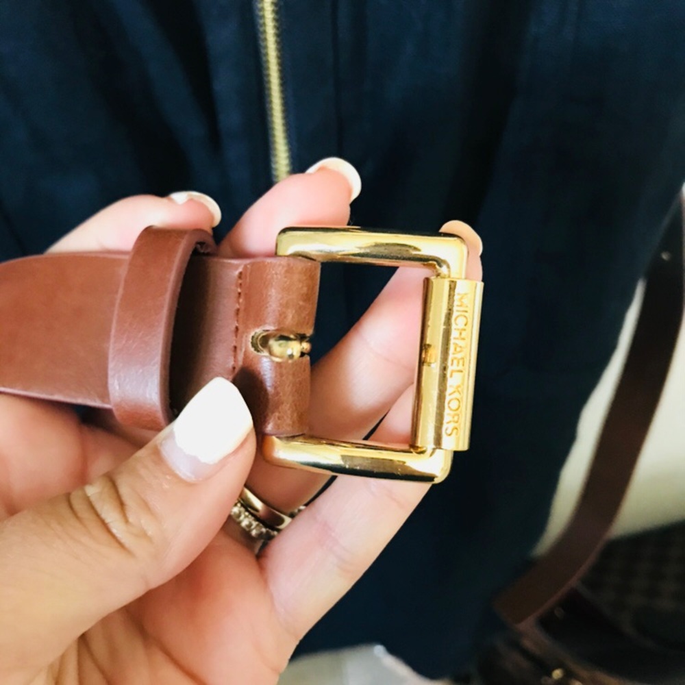 Michael Kors | Navy Linen Dress w/ Belt - Picture 8 of 8